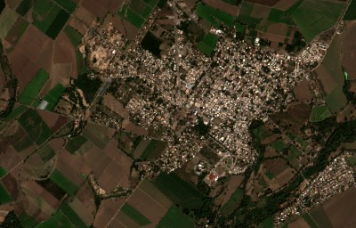 Vista satelital de una parcela agrícola